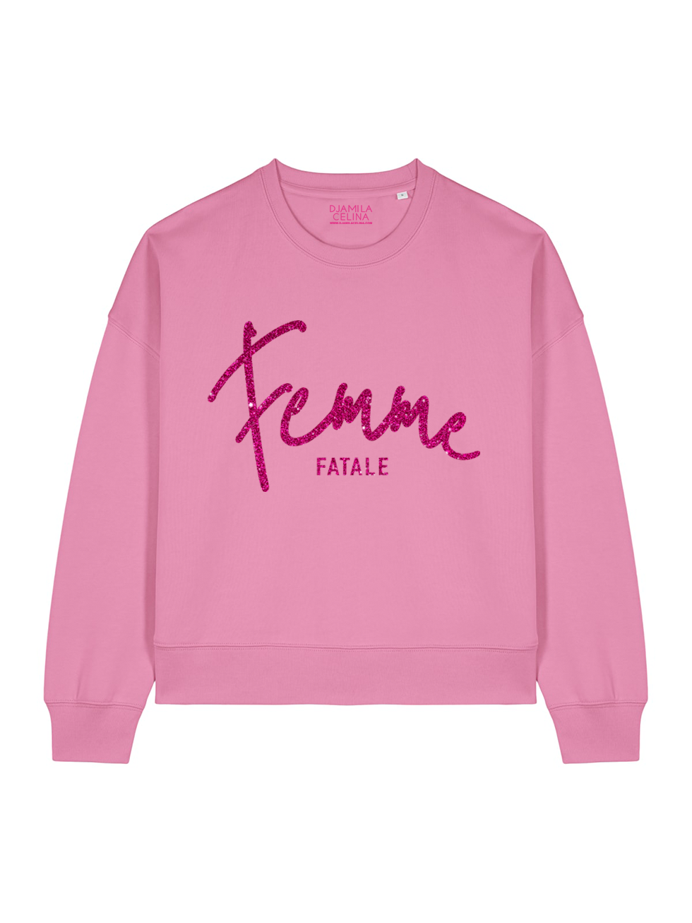 BOXY SWEATER FEMME FATALE HOT PINK GLITTER