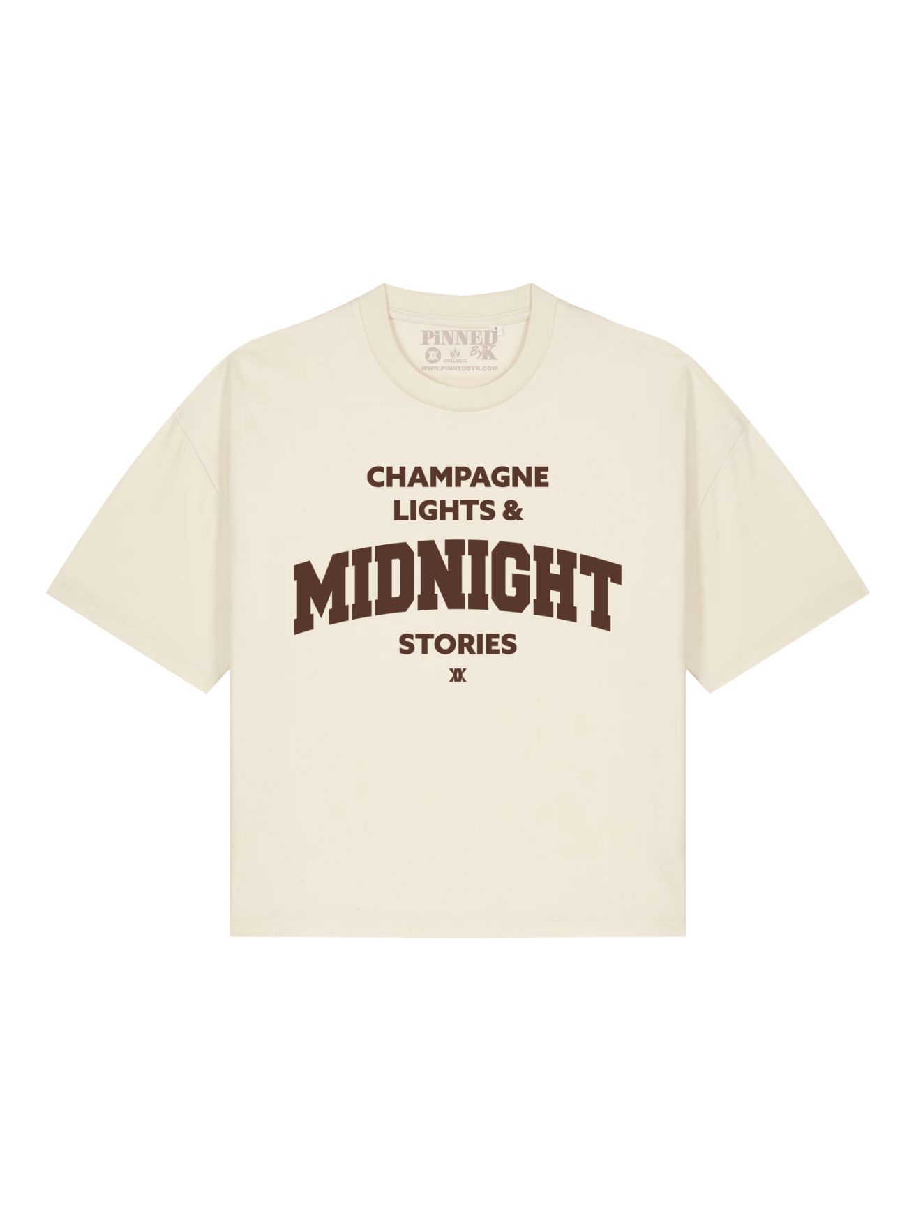 Boxy T-shirt Champagne Lights Brown