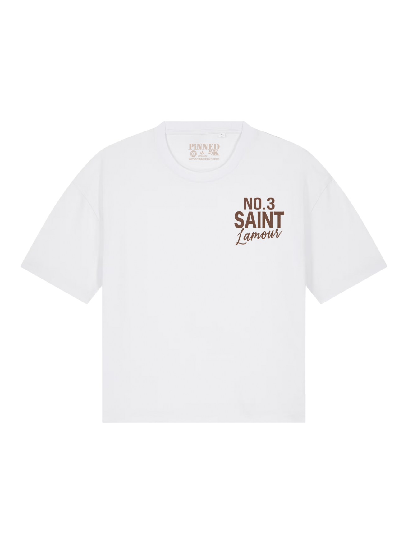Boxy T-shirt Saint L'amour Brown Velvet Chest