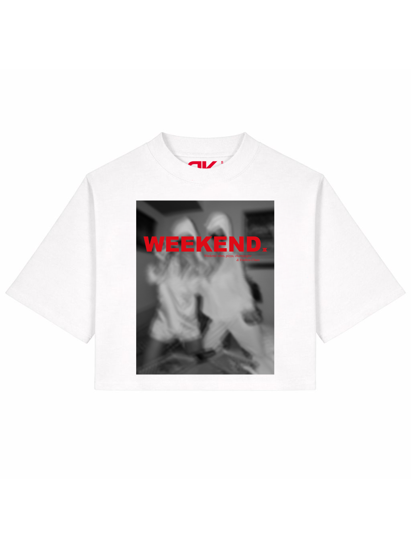 Cropped T-shirt Weekend Vibes Red