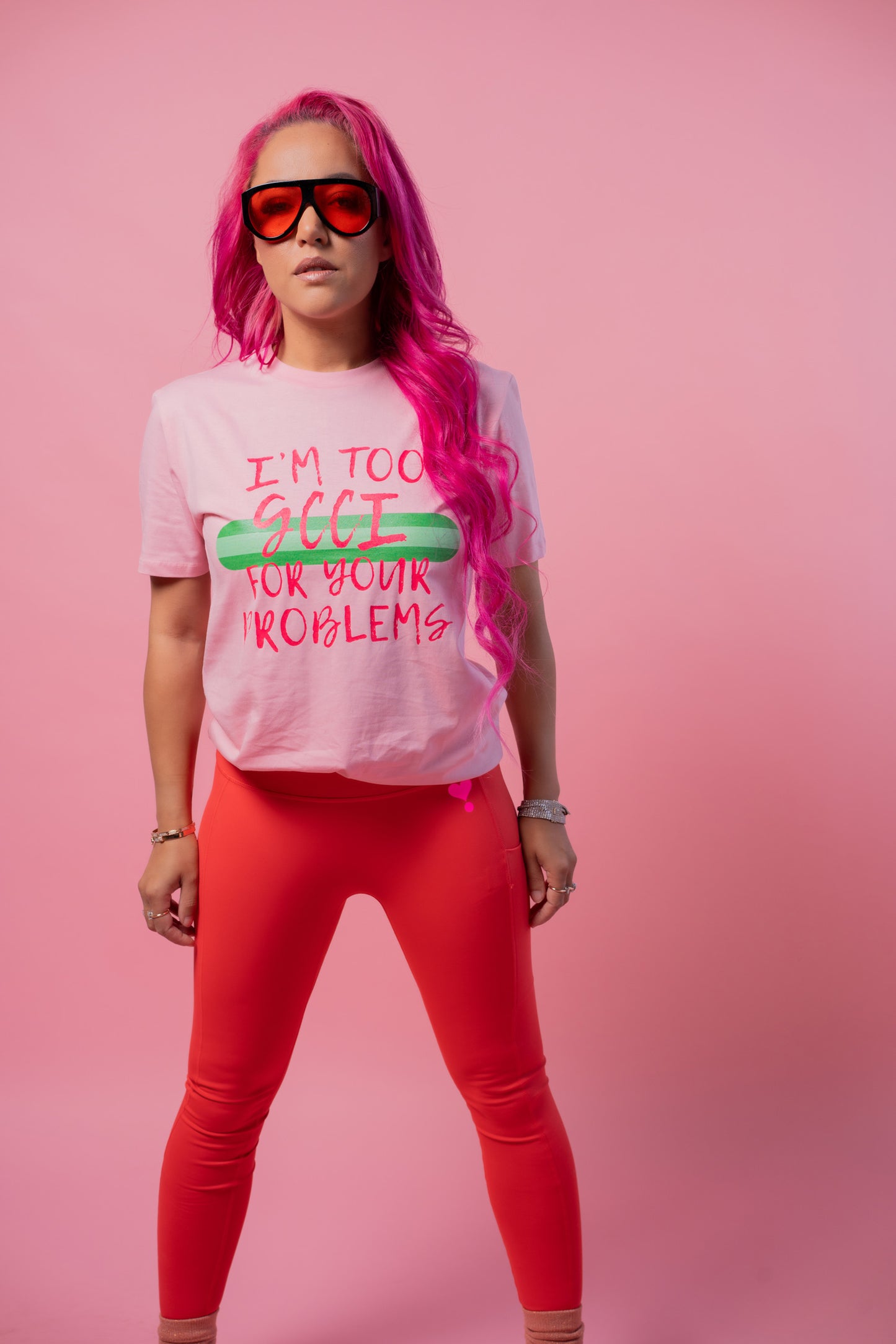 T-SHIRT TOO GCCI FOR YOUR PROBLEMS PINK