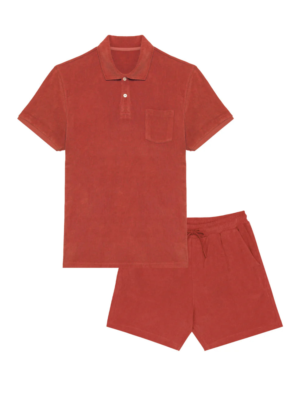 Men Set Badstof Basic – Red