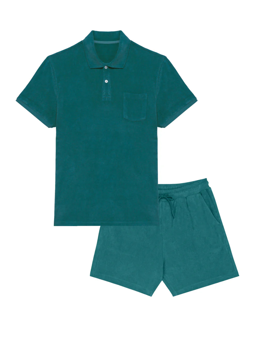 Men Set Badstof Basic – Turquoise
