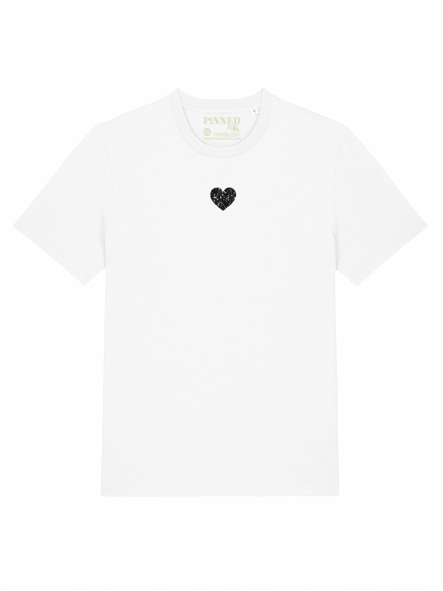 T-shirt Glitter Black Heart