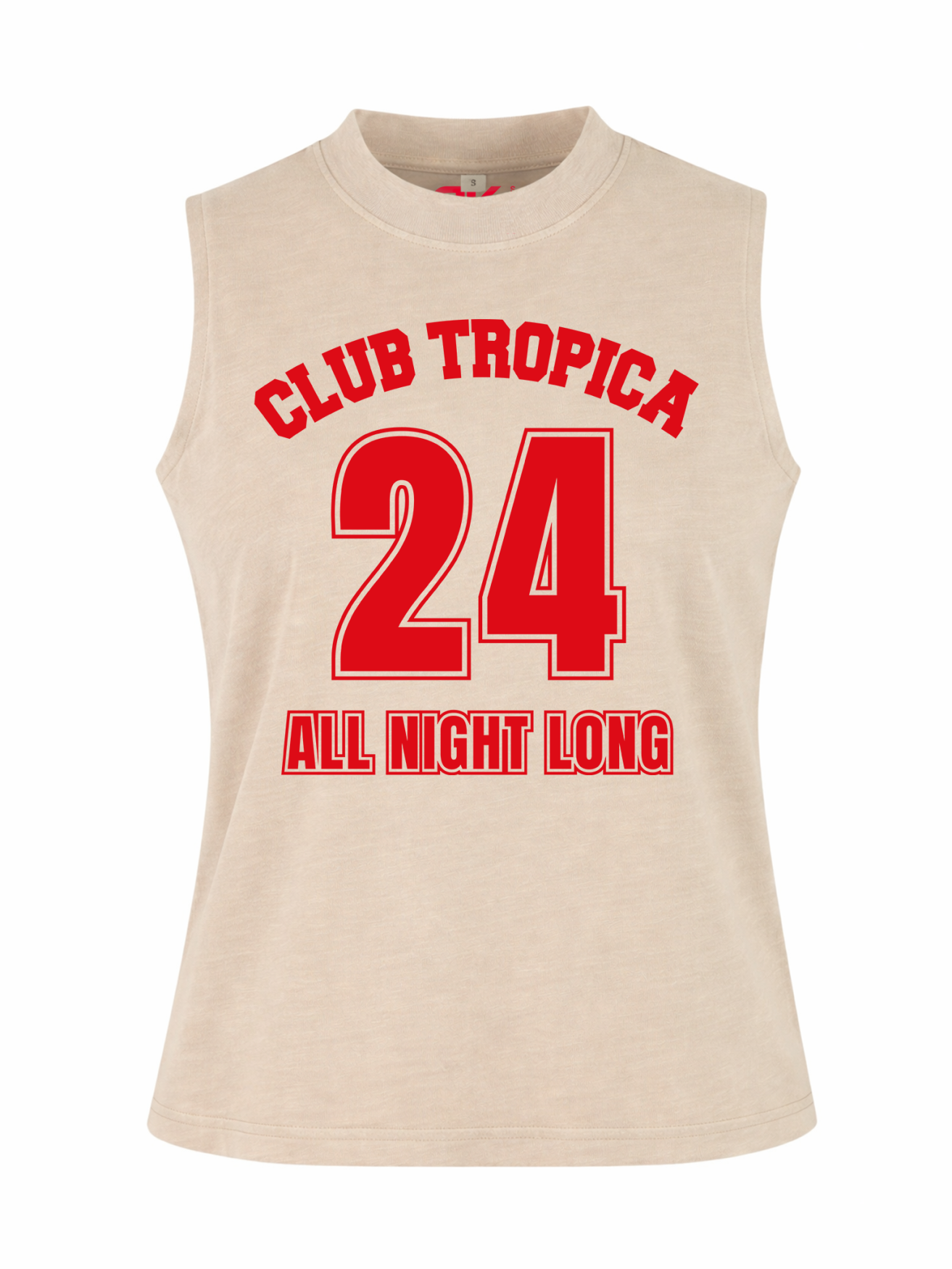 Tanktop Washed Club Tropica Red