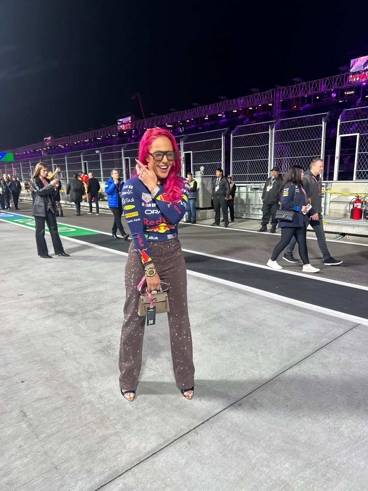 Djamila Celina Jeans  Glitter Brown