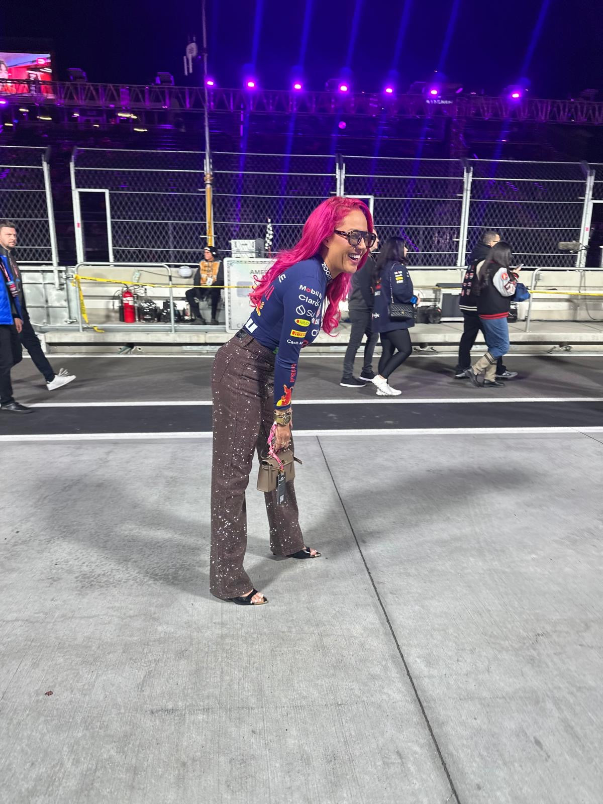 Djamila Celina Jeans  Glitter Brown