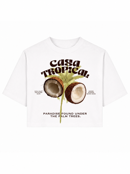 BOXY TSHIRT WHITE TROPICANA