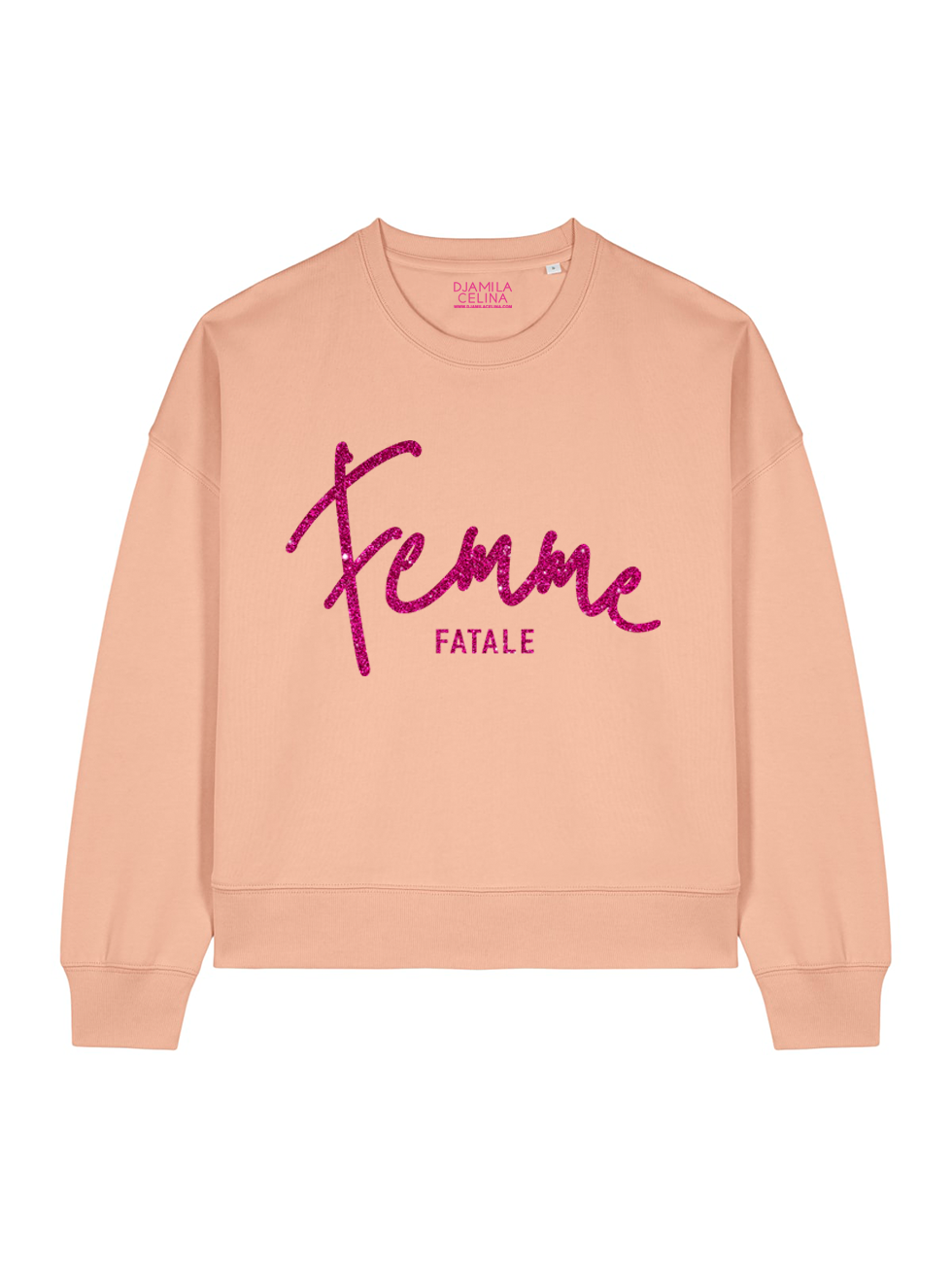 BOXY SWEATER FEMME FATALE HOT PINK GLITTER