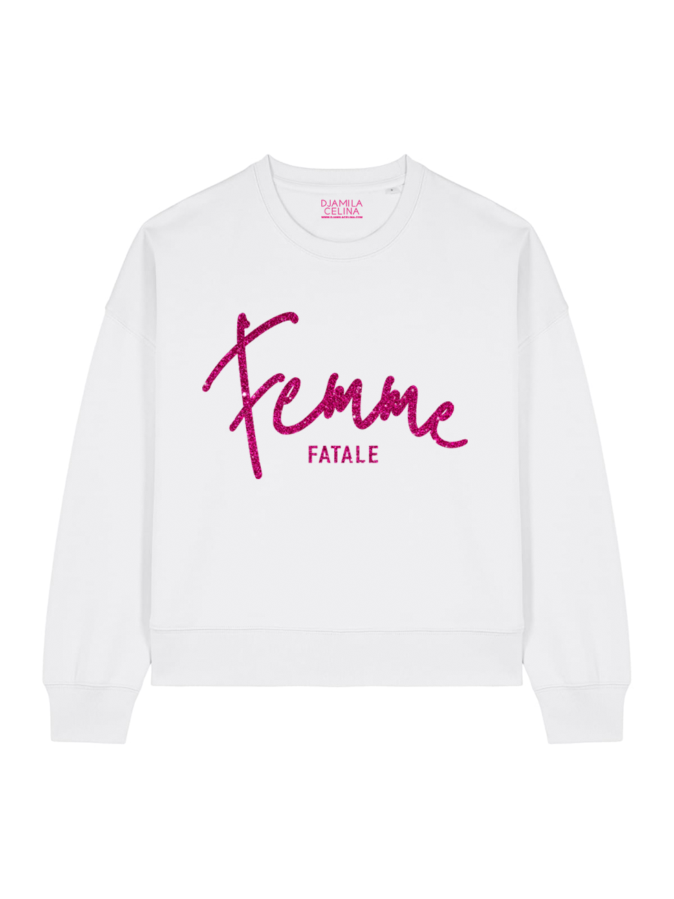 BOXY SWEATER FEMME FATALE HOT PINK GLITTER