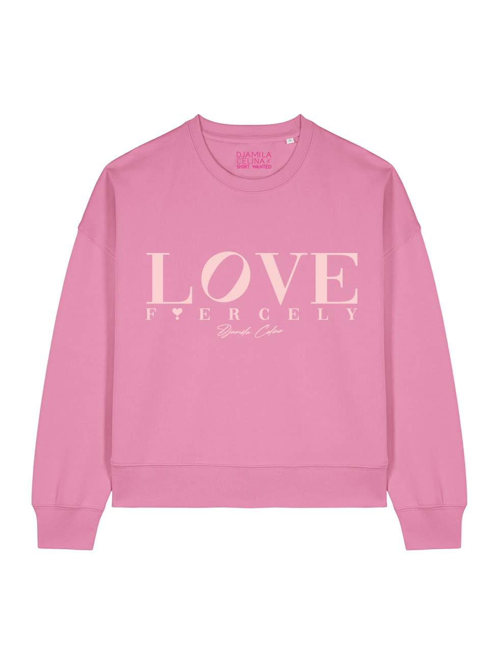 BOXY SWEATER LOVE FIERCELY PEACH