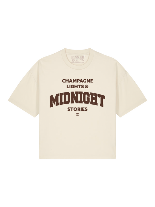 Boxy T-shirt Champagne Lights Brown