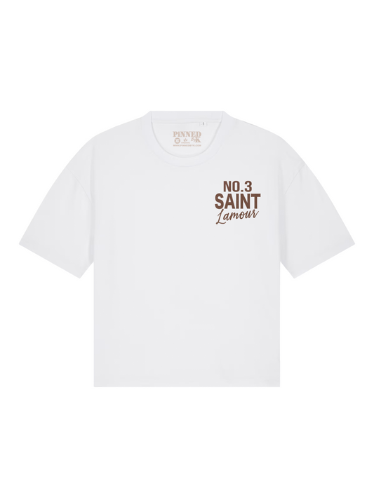 Boxy T-shirt Saint L'amour Brown Velvet Chest