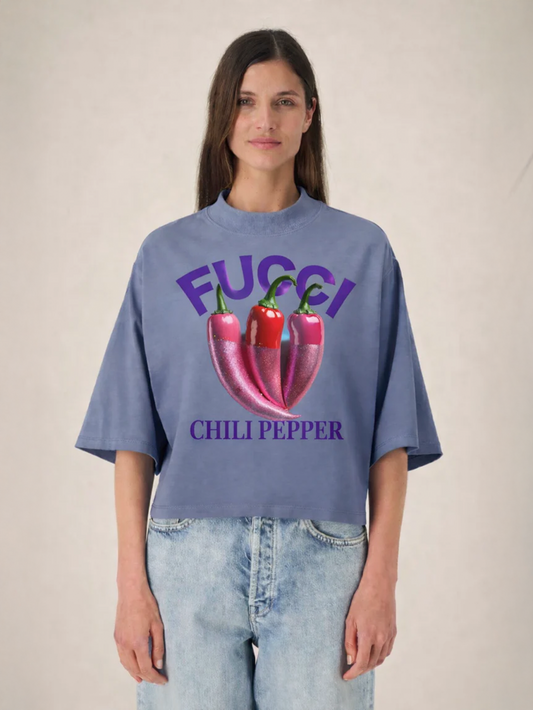 Cropped T-shirt Fucci Chili Pepper