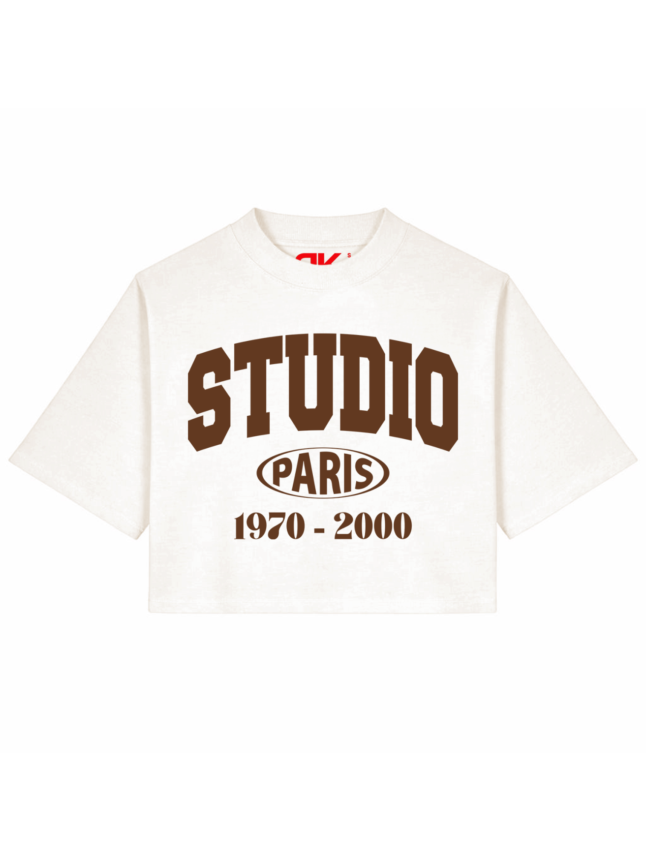 Cropped T-shirt Studio Paris Brown