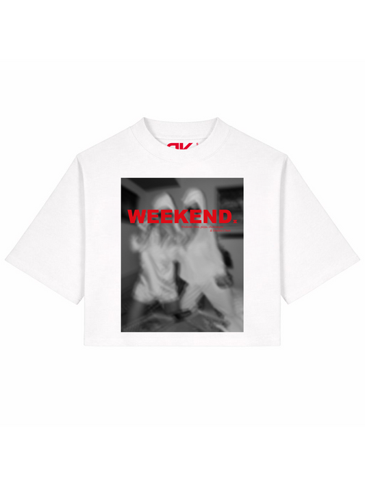 Cropped T-shirt Weekend Vibes Red