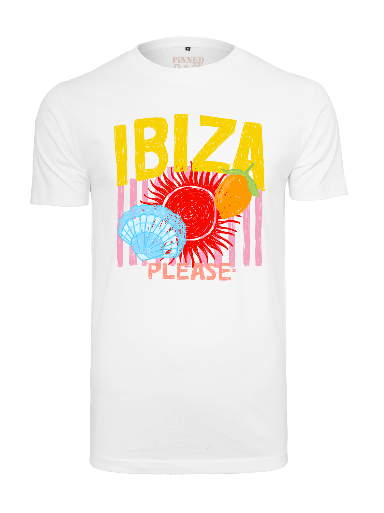 Curve T-shirt Ibiza Please - White