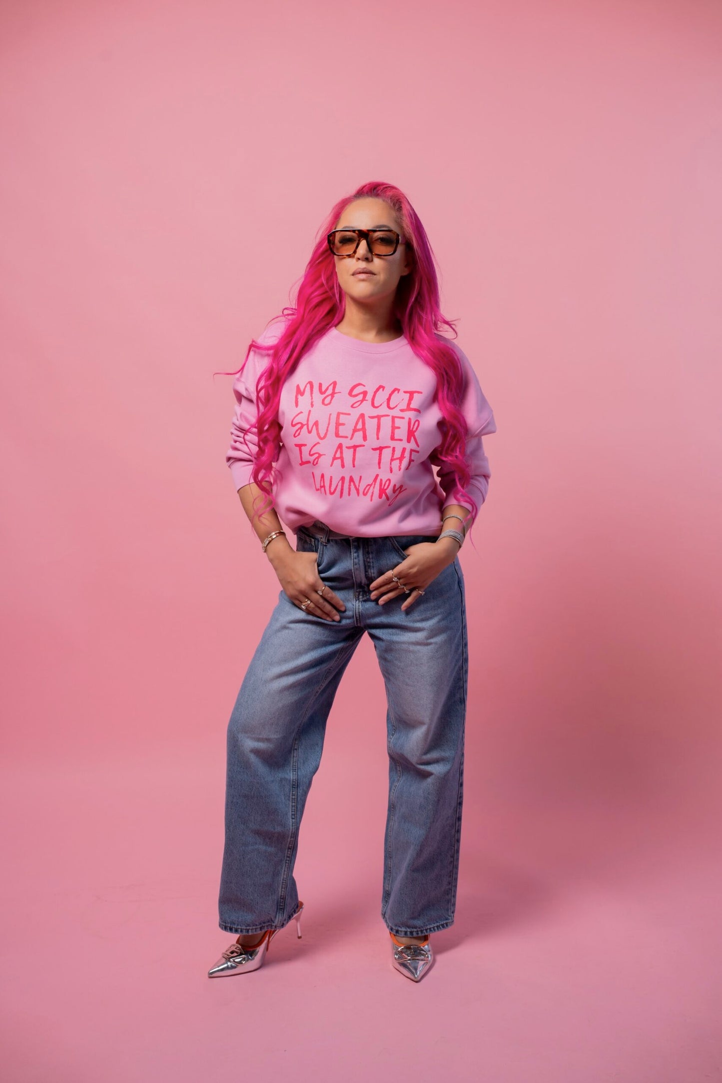 BOXY SWEATER MY GCCI PINK