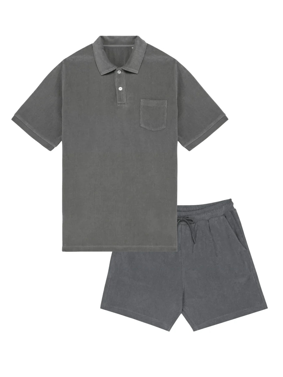 Men Set Badstof Basic – Iron Grey