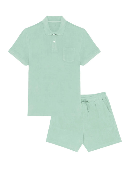 Men Set Badstof Basic – Mint