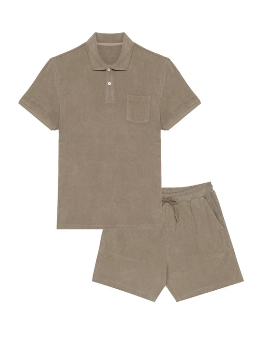 Men Set Badstof Basic – Taupe