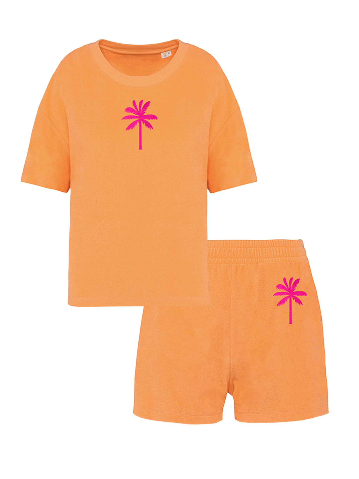 SET BADSTOF PALMTREE ORANGE
