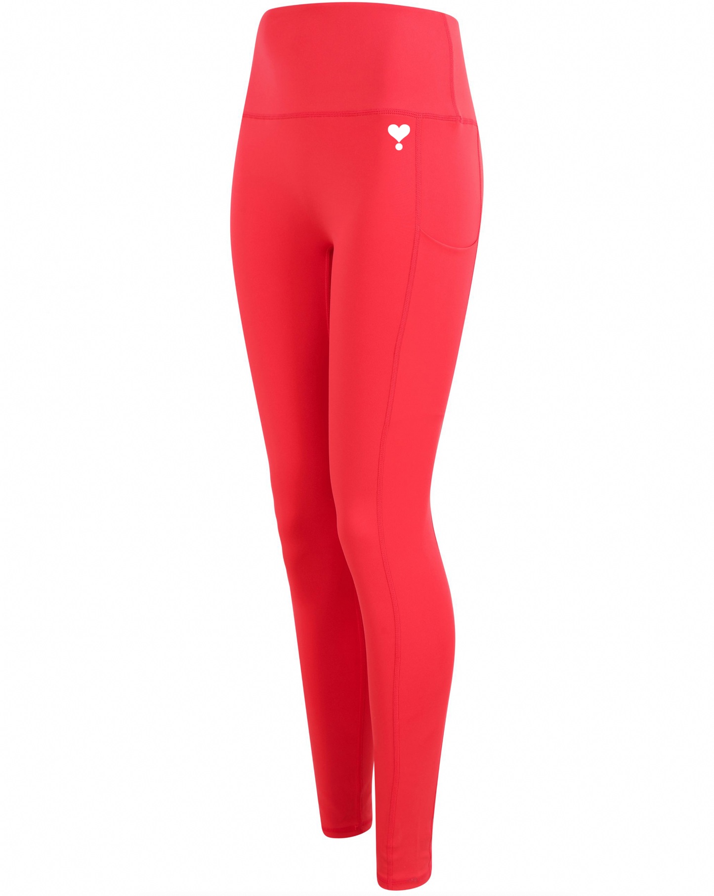 SPORT LEGGING RED DJAMILA CELINA WHITE HEART