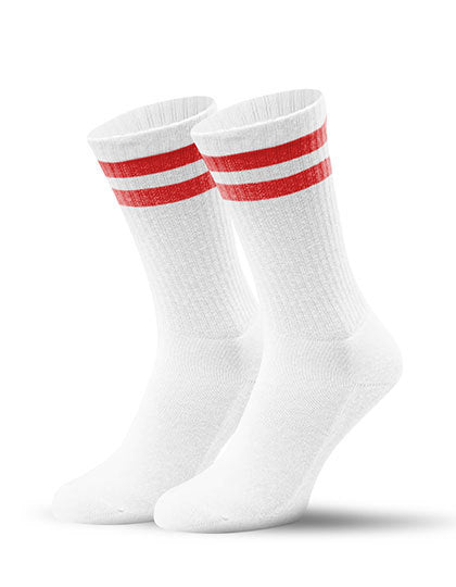 SPORT SOCKS STRIPED RED