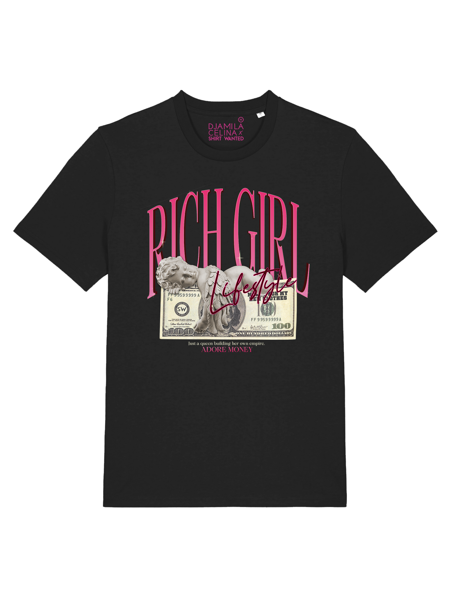 T-SHIRT RICH GIRL LIFESTYLE DJAMILA CELINA RICH GIRL – BLACK