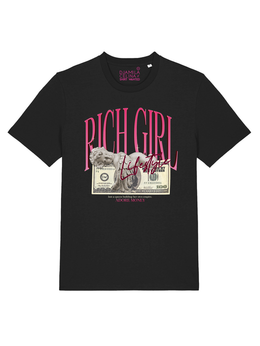 T-SHIRT RICH GIRL LIFESTYLE DJAMILA CELINA RICH GIRL – BLACK