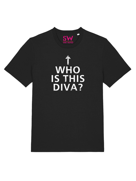 T-SHIRT DJAMILA CELINA WHO IS THIS DIVA WHITE – BLACK