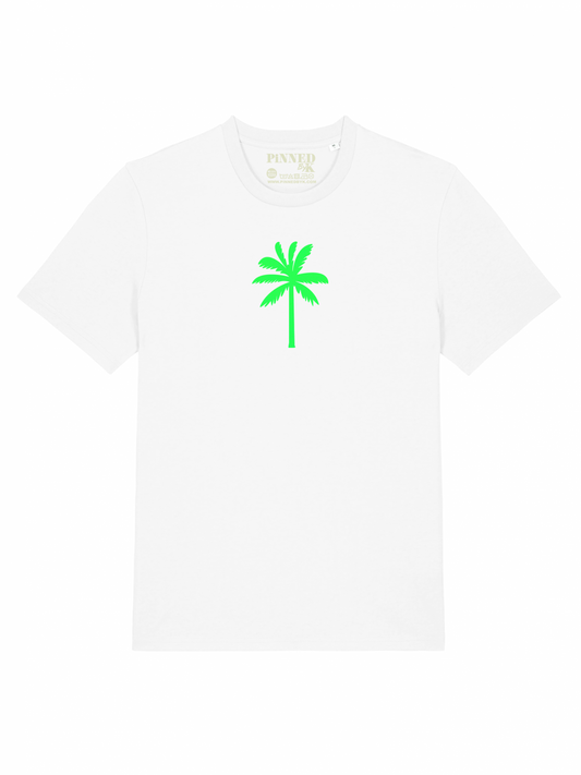 T-shirt Palmtree Neon Green Velvet