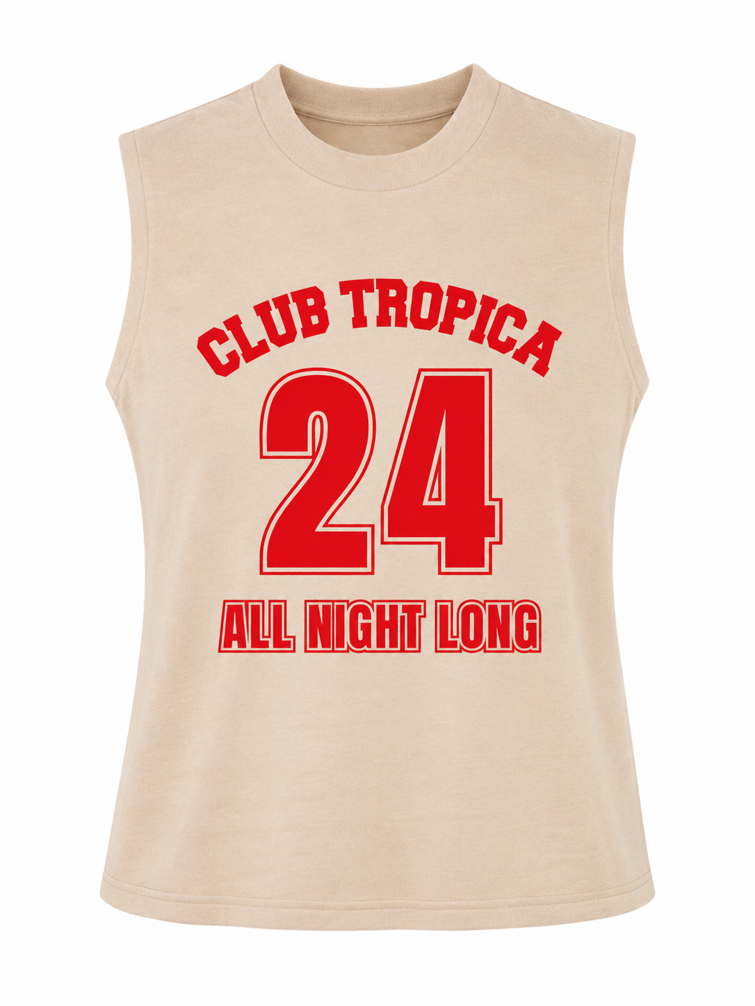 Tanktop Washed Club Tropica Red