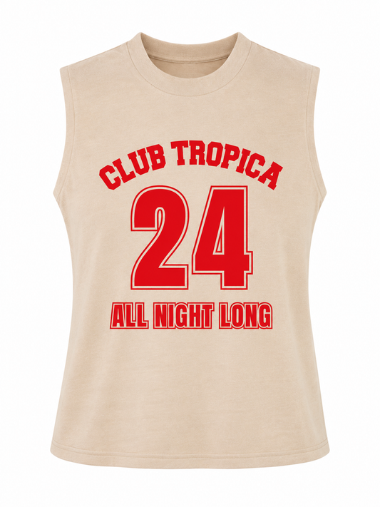 Tanktop Washed Club Tropica Red