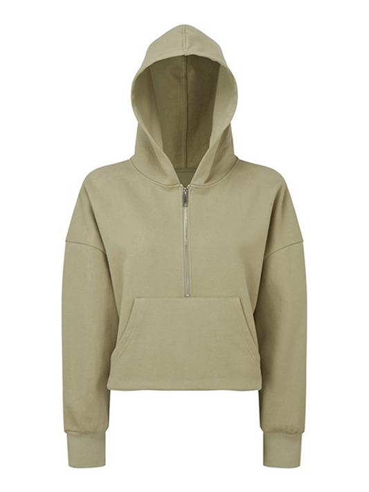 HOODIE ZIP BASIC SAGE GREEN