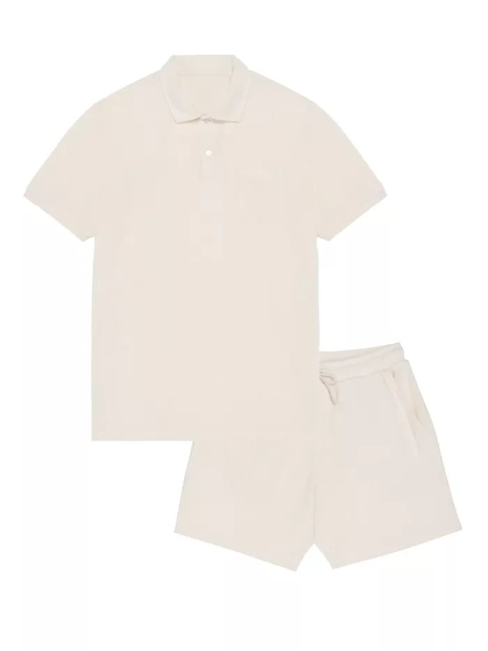 Men Set Badstof Basic - Ivory