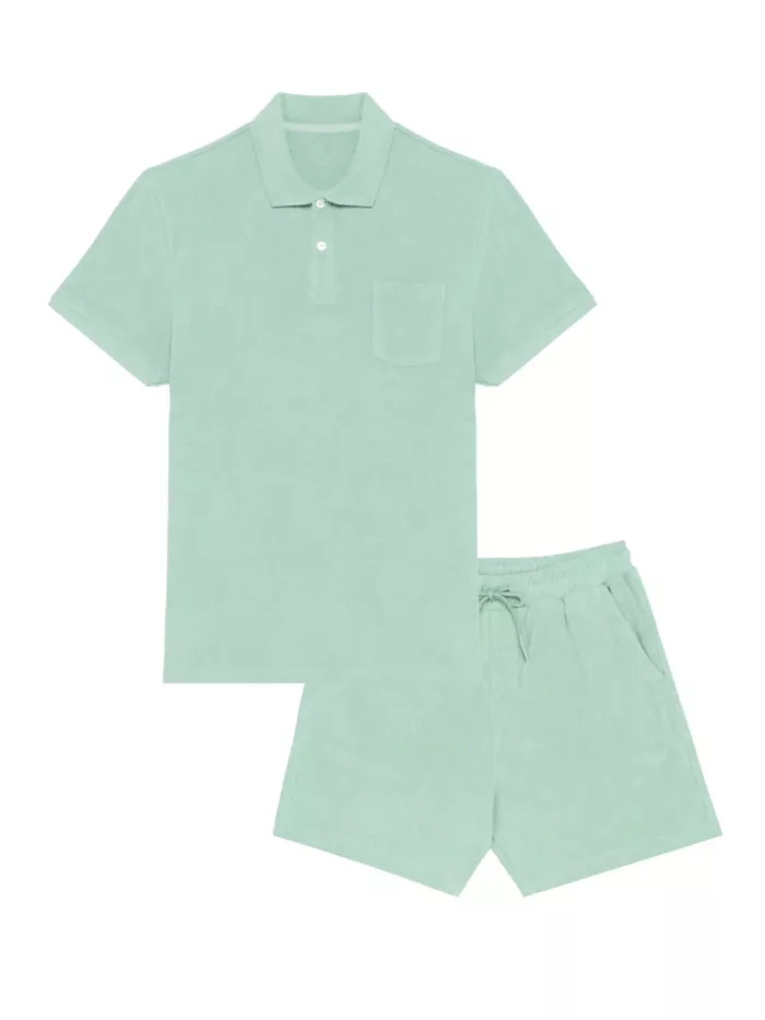Men Set Badstof Basic - Mint